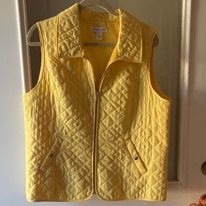 Christopher & Banks Sunny Yellow Quilted Vest